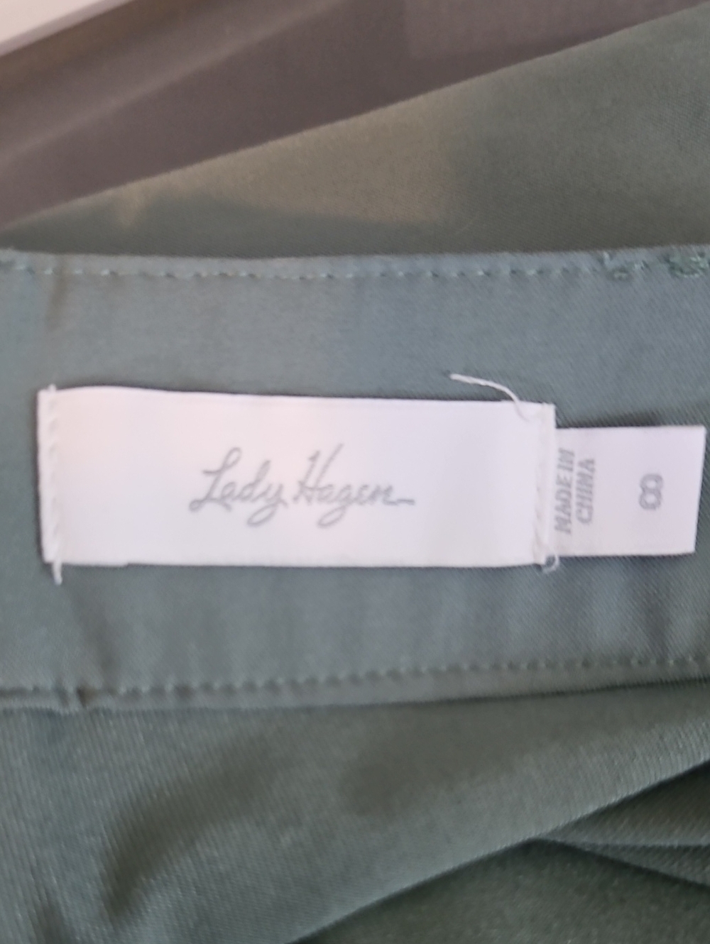 Lady Hagen Olive Green Skort with Folded Pleat - Picture 6 of 6